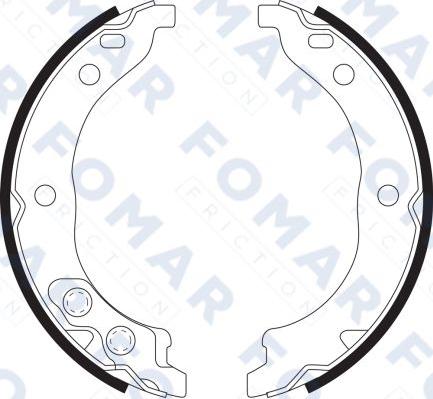 FOMAR Friction FO 9071 - Комплект тормозных колодок, барабанные autosila-amz.com