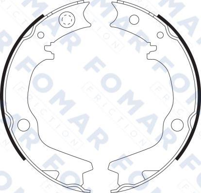 FOMAR Friction FO 9078 - Комплект тормозных колодок, барабанные autosila-amz.com