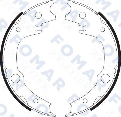 FOMAR Friction FO 9077 - Комплект тормозных колодок, барабанные autosila-amz.com