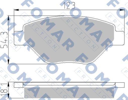 FOMAR Friction FO 914381 - Тормозные колодки, дисковые, комплект autosila-amz.com