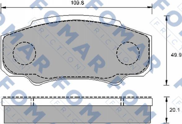 FOMAR Friction FO 910981 - FO 910981_колодки дисковые задние!\ Peugeot Boxer, Fiat Ducato, Citroen Jumper all 94> autosila-amz.com