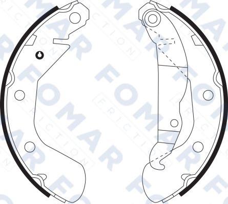 FOMAR Friction FO 9100 - Комплект тормозных колодок, барабанные autosila-amz.com