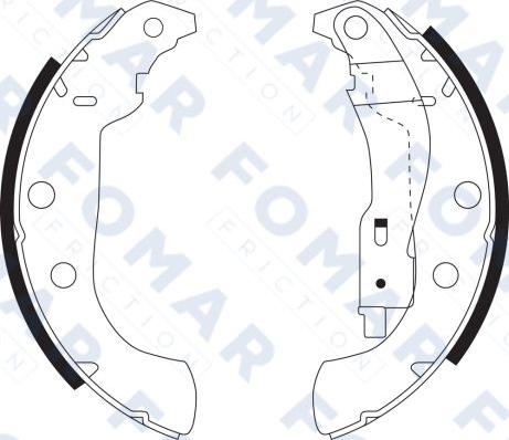 FOMAR Friction FO 9103 - Комплект тормозных колодок, барабанные autosila-amz.com