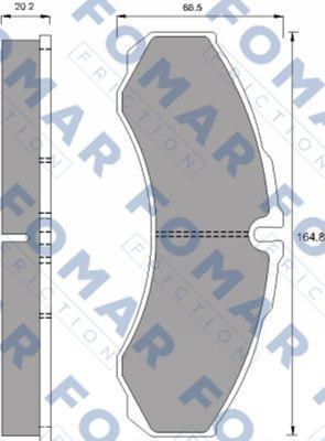 FOMAR Friction FO 911481 - Тормозные колодки, дисковые, комплект autosila-amz.com