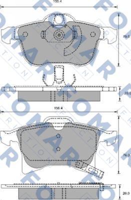 FOMAR Friction FO 918881 - Тормозные колодки, дисковые, комплект autosila-amz.com