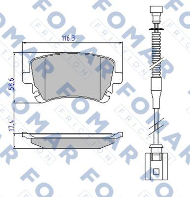 FOMAR Friction FO 913981 - Тормозные колодки, дисковые, комплект autosila-amz.com