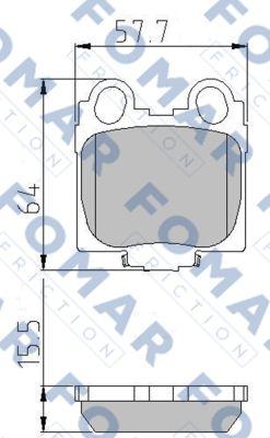 FOMAR Friction FO 934481 - Тормозные колодки, дисковые, комплект autosila-amz.com