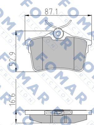 FOMAR Friction FO 935781 - Тормозные колодки, дисковые, комплект autosila-amz.com