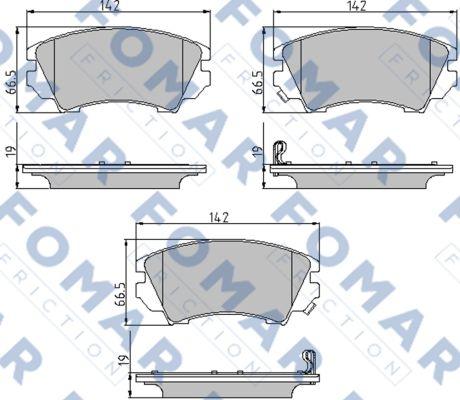 FOMAR Friction FO 936181 - Тормозные колодки, дисковые, комплект autosila-amz.com