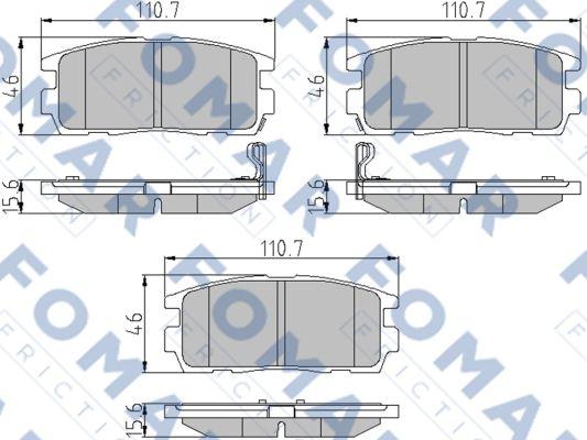 FOMAR Friction FO 930981 - Тормозные колодки, дисковые, комплект autosila-amz.com