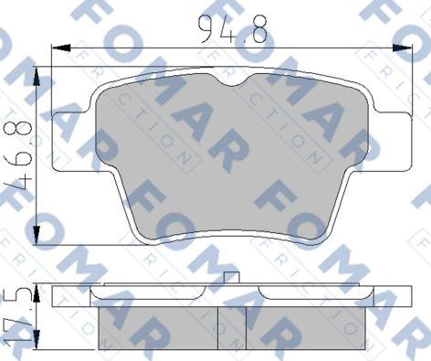 FOMAR Friction FO 930581 - Тормозные колодки, дисковые, комплект autosila-amz.com