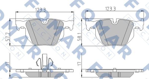 FOMAR Friction FO 930181 - Тормозные колодки, дисковые, комплект autosila-amz.com