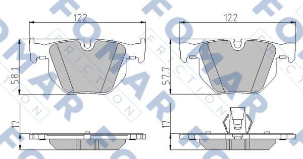 FOMAR Friction FO 931181 - Тормозные колодки, дисковые, комплект autosila-amz.com