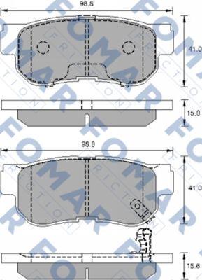 FOMAR Friction FO 931781 - Тормозные колодки, дисковые, комплект autosila-amz.com