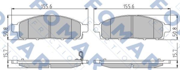 FOMAR Friction FO 933081 - Тормозные колодки, дисковые, комплект autosila-amz.com