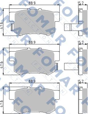 FOMAR Friction FO 933281 - Тормозные колодки, дисковые, комплект autosila-amz.com