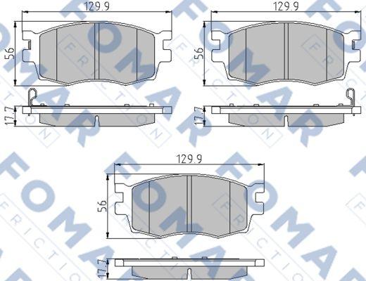 FOMAR Friction FO 932681 - Тормозные колодки, дисковые, комплект autosila-amz.com