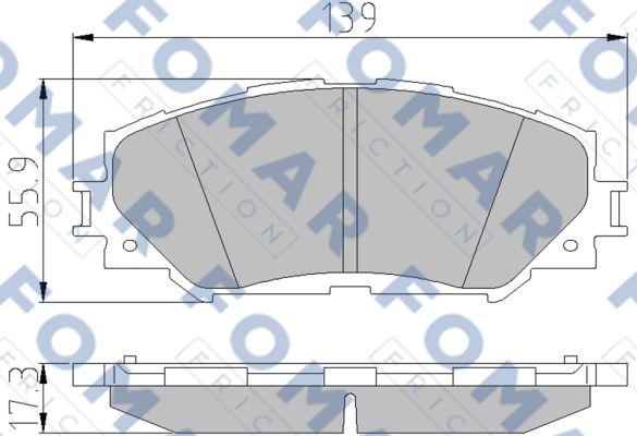 FOMAR Friction FO 932781 - Тормозные колодки, дисковые, комплект autosila-amz.com