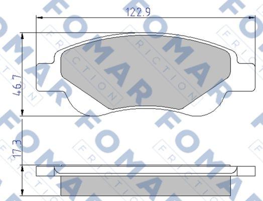 FOMAR Friction FO 929481 - Тормозные колодки, дисковые, комплект autosila-amz.com