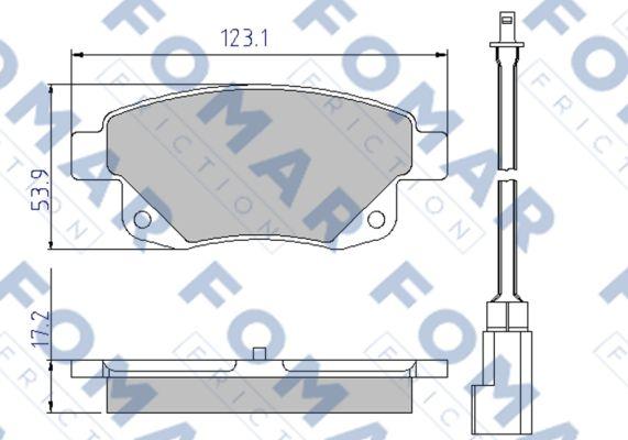 FOMAR Friction FO 925281 - Тормозные колодки, дисковые, комплект autosila-amz.com