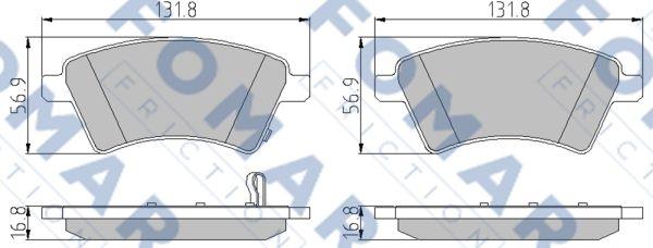 FOMAR Friction FO 926081 - Тормозные колодки, дисковые, комплект autosila-amz.com