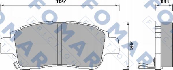 FOMAR Friction FO 920381 - Тормозные колодки, дисковые, комплект autosila-amz.com