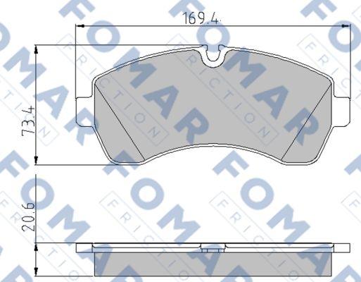 FOMAR Friction FO 921481 - Тормозные колодки, дисковые, комплект autosila-amz.com