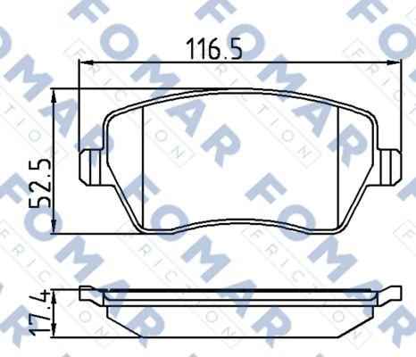 FOMAR Friction FO 921181 - Тормозные колодки, дисковые, комплект autosila-amz.com