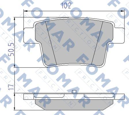 FOMAR Friction FO 928581 - Тормозные колодки, дисковые, комплект autosila-amz.com