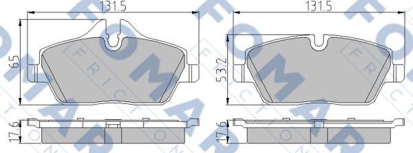 FOMAR Friction FO 928281 - Тормозные колодки, дисковые, комплект autosila-amz.com