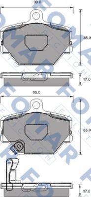 FOMAR Friction FO 928781 - Тормозные колодки, дисковые, комплект autosila-amz.com