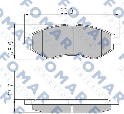FOMAR Friction FO 923181 - Тормозные колодки, дисковые, комплект autosila-amz.com