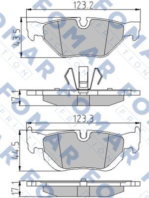 FOMAR Friction FO 927281 - Тормозные колодки, дисковые, комплект autosila-amz.com