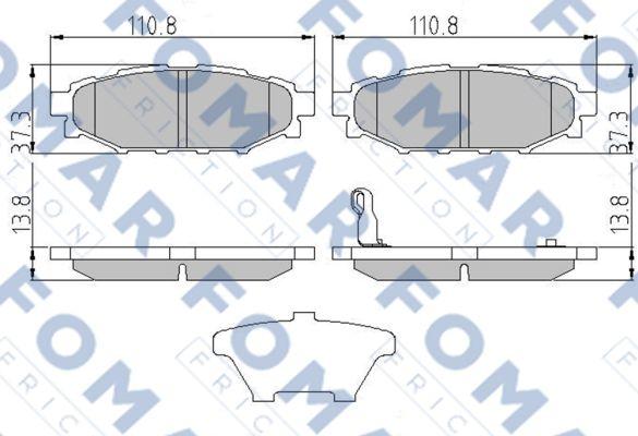 FOMAR Friction FO 974081 - Тормозные колодки, дисковые, комплект autosila-amz.com