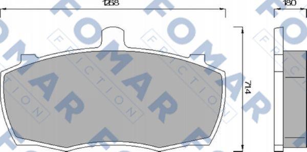 FOMAR Friction FO 499081 - Тормозные колодки, дисковые, комплект autosila-amz.com