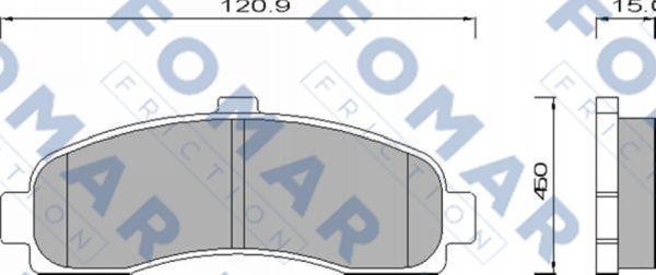 FOMAR Friction FO 495981 - Тормозные колодки, дисковые, комплект autosila-amz.com