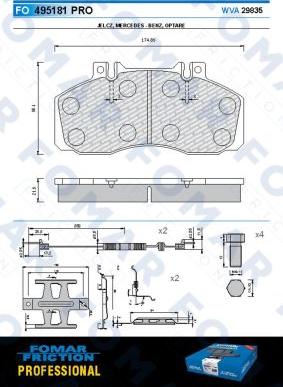 FOMAR Friction FO 495181 - Тормозные колодки, дисковые, комплект autosila-amz.com