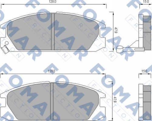 FOMAR Friction FO 496881 - Тормозные колодки, дисковые, комплект autosila-amz.com