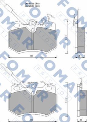 FOMAR Friction FO 491981 - Тормозные колодки, дисковые, комплект autosila-amz.com