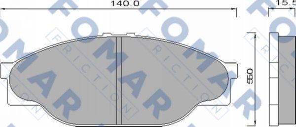 FOMAR Friction FO 493981 - Тормозные колодки, дисковые, комплект autosila-amz.com