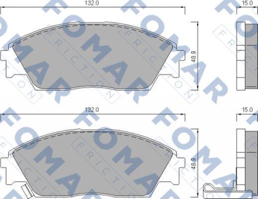 FOMAR Friction FO 444781 - Тормозные колодки, дисковые, комплект autosila-amz.com