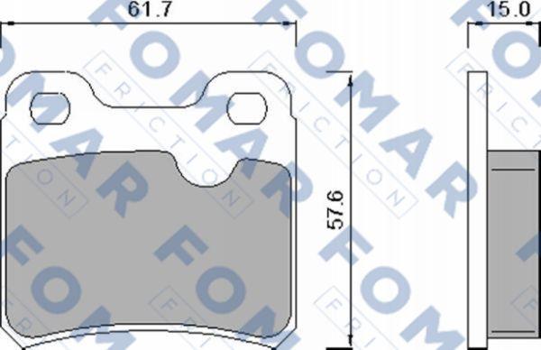 FOMAR Friction FO 445981 - Тормозные колодки, дисковые, комплект autosila-amz.com