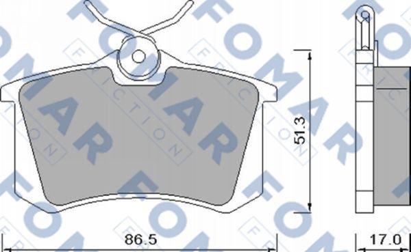 FOMAR Friction FO 448181 - Тормозные колодки, дисковые, комплект autosila-amz.com