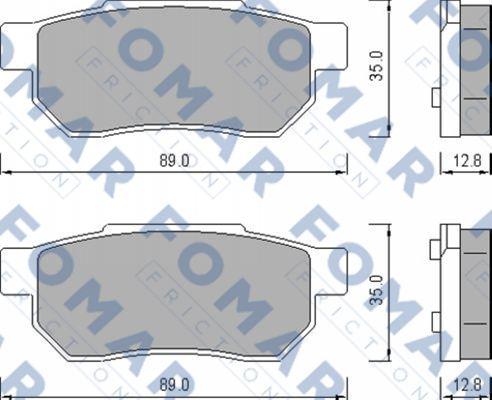 FOMAR Friction FO 456381 - Тормозные колодки, дисковые, комплект autosila-amz.com