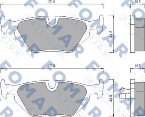 FOMAR Friction FO 469881 - Тормозные колодки, дисковые, комплект autosila-amz.com