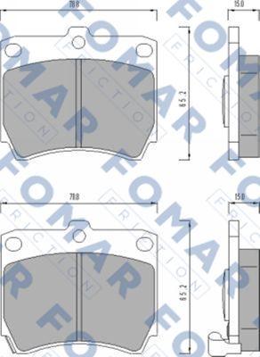 FOMAR Friction FO 466781 - Тормозные колодки, дисковые, комплект autosila-amz.com