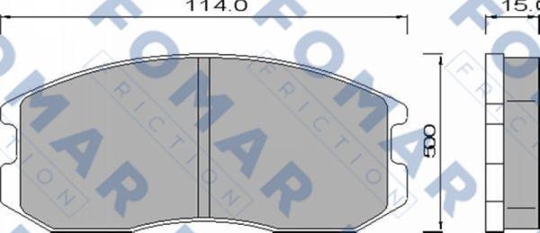 FOMAR Friction FO 460181 - Тормозные колодки, дисковые, комплект autosila-amz.com