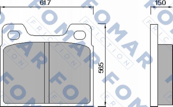 FOMAR Friction FO 460285 - Тормозные колодки, дисковые, комплект autosila-amz.com