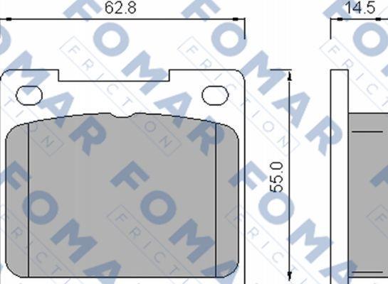 FOMAR Friction FO 461585 - Тормозные колодки, дисковые, комплект autosila-amz.com