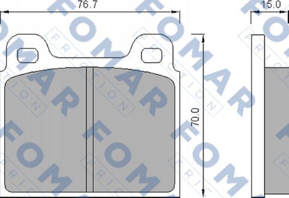 FOMAR Friction FO 463281 - Тормозные колодки, дисковые, комплект autosila-amz.com